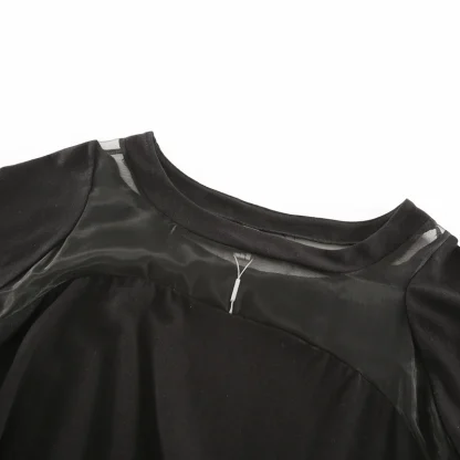 Plus Size Half Sleeve Black Dress - Image 6