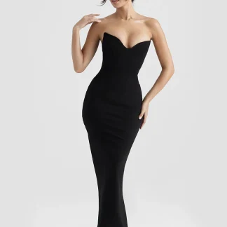 Black Strapless Dress